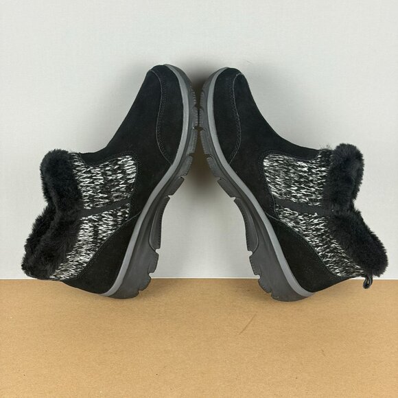 Skechers Relaxed Fit Easy Going Memory Foam Boots Womens 10 Black Suede - Picture 6 of 10